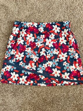 Floral Navy A-Line Women's Skort